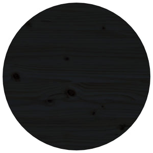 Tavolino da Salotto Nero Ø 45x40 cm in Legno Massello di Pino 822336