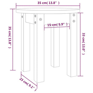 Tavolino da Salotto Ø 35x35 cm in Legno Massello di Pino 822337