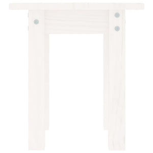 Tavolino da Salotto Bianco Ø 35x35 cm in Legno Massello di Pino cod mxl 5570