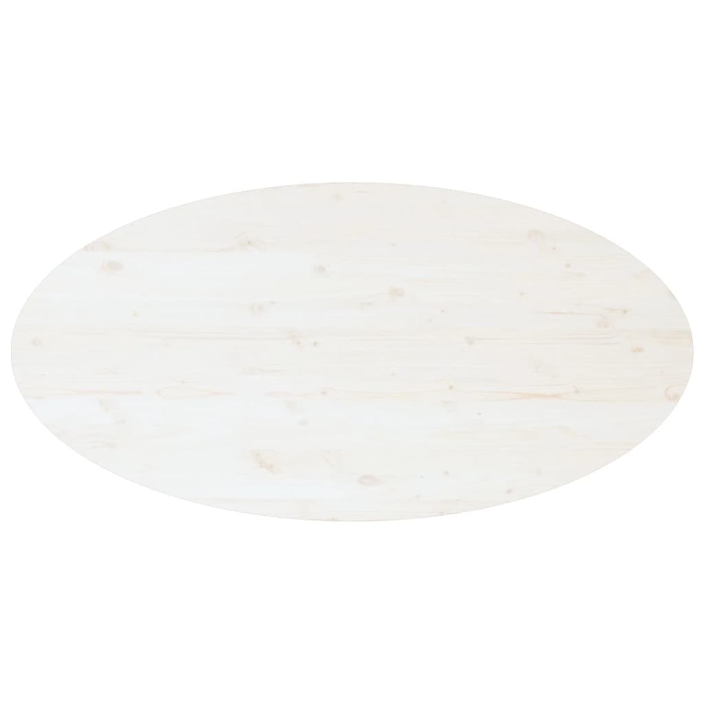 Tavolino da Salotto Bianco 110x55x45 cm Legno Massello di Pino cod mxl 5535