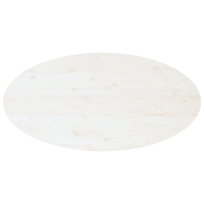 Tavolino da Salotto Bianco 110x55x45 cm Legno Massello di Pino cod mxl 5535