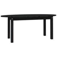 Tavolino da Salotto Nero 110x55x45 cm Legno Massello di Pino cod mxl 5563