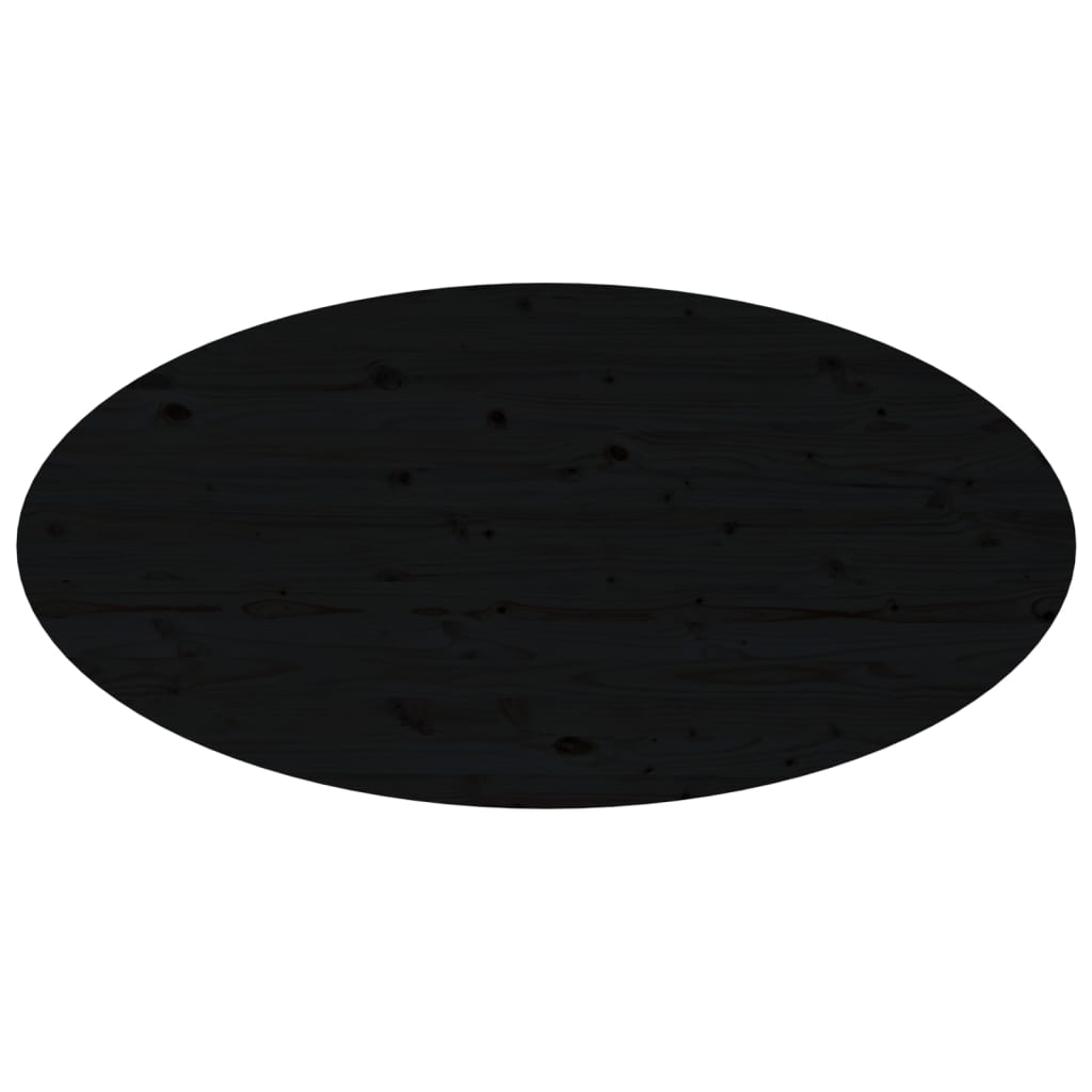 Tavolino da Salotto Nero 110x55x45 cm Legno Massello di Pino cod mxl 5563