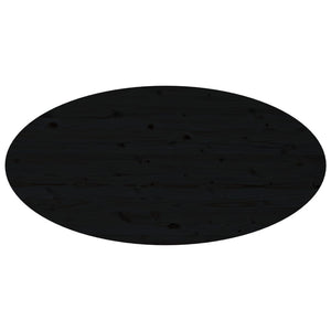 Tavolino da Salotto Nero 110x55x45 cm Legno Massello di Pino cod mxl 5563