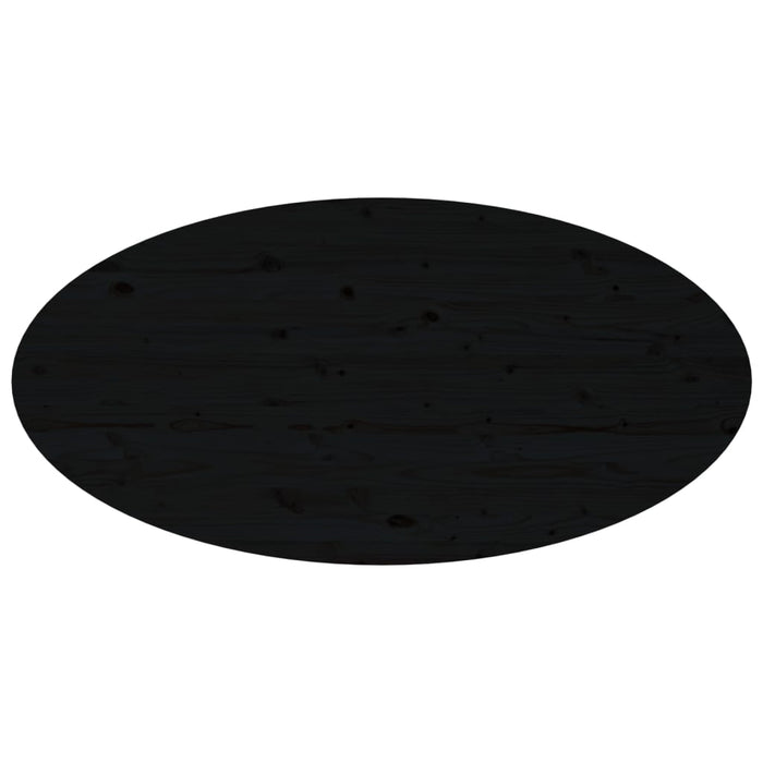 Tavolino da Salotto Nero 110x55x45 cm Legno Massello di Pino cod mxl 5563