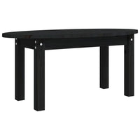 Tavolino da Salotto Nero 80x40x35 cm in Legno Massello di Pino cod mxl 5661