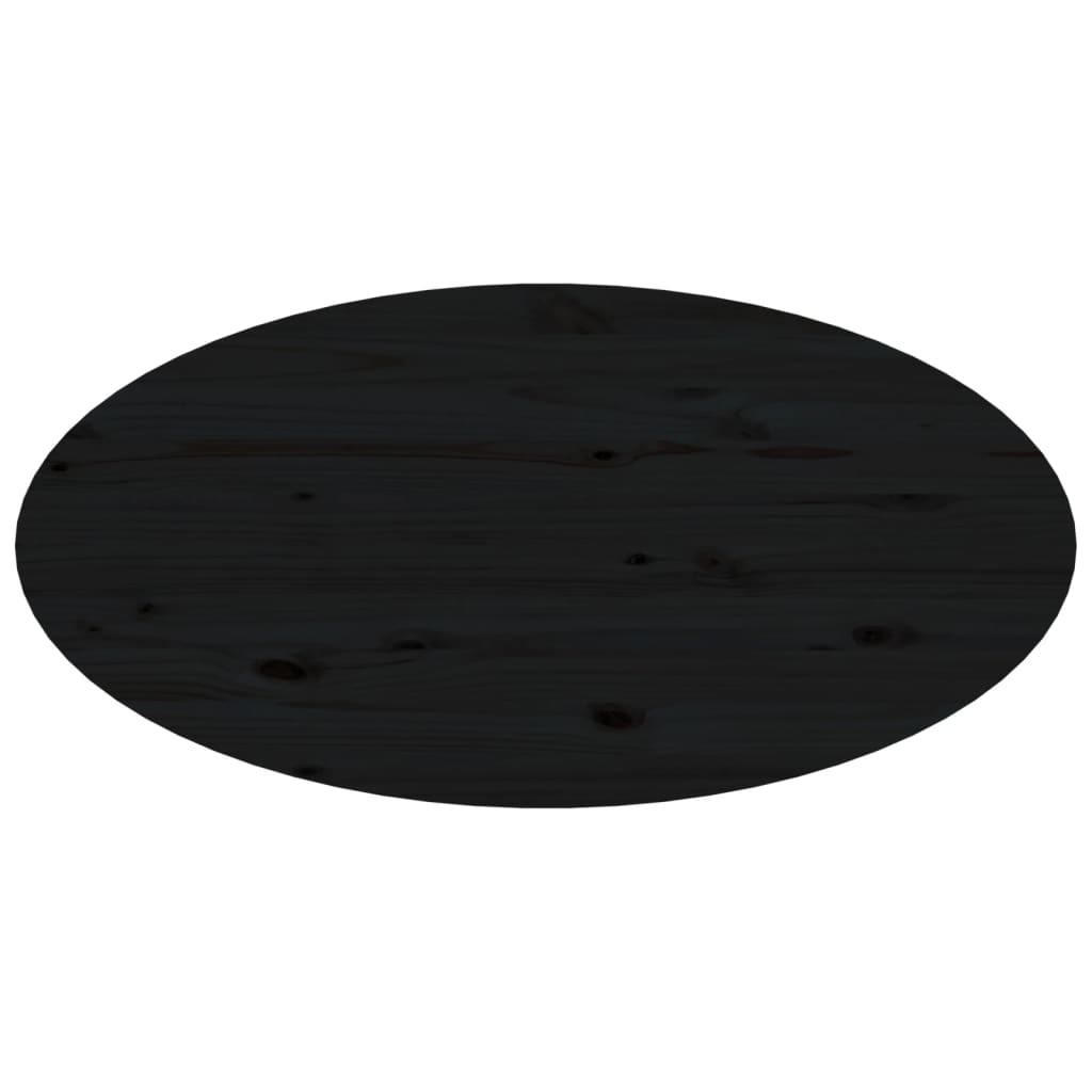 Tavolino da Salotto Nero 80x40x35 cm in Legno Massello di Pino cod mxl 5661