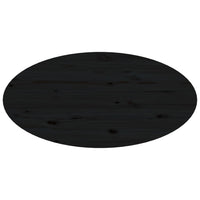 Tavolino da Salotto Nero 80x40x35 cm in Legno Massello di Pino cod mxl 5661