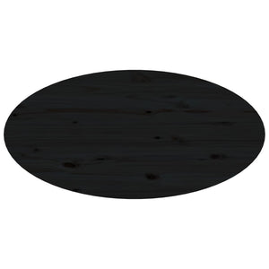 Tavolino da Salotto Nero 80x40x35 cm in Legno Massello di Pino cod mxl 5661