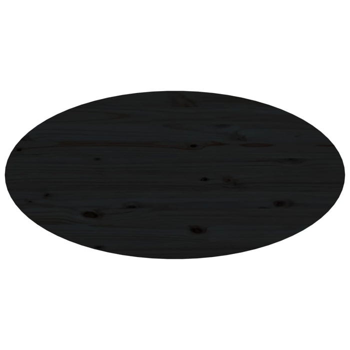 Tavolino da Salotto Nero 80x40x35 cm in Legno Massello di Pino cod mxl 5661