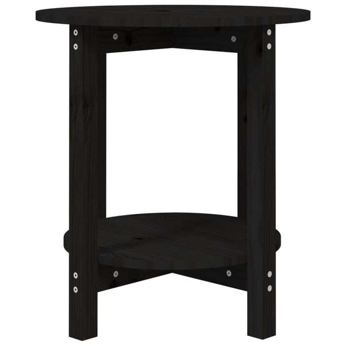 Tavolino da Salotto Nero Ø 55x60 cm in Legno Massello di Pino cod mxl 5564