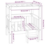 Cuccia per Cani 65,5x43x70 cm in Legno Massello di Pino