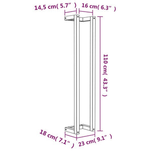 Portasciugamani Bianco 23x18x110 cm in Legno Massello di Pino cod mxl 40910