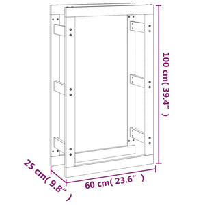 Portalegna Miele 60x25x100 cm in Legno Massello di Pino 822415