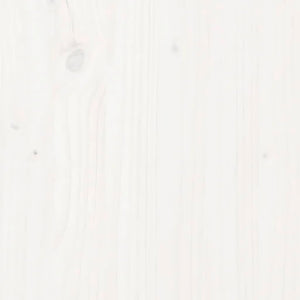Portalegna Bianco 80x25x100 cm in Legno Massello di Pino 822418