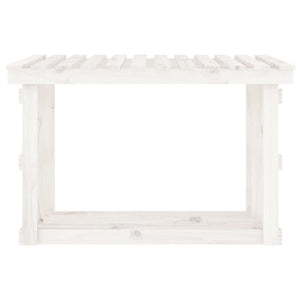 Portalegna Bianco 108x64,5x77 cm in Legno Massello di Pino cod mxl 63610