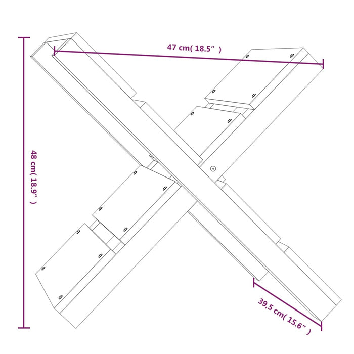 Portaceppi 47x39,5x48 cm in Legno Massello di Pino cod mxl 60620