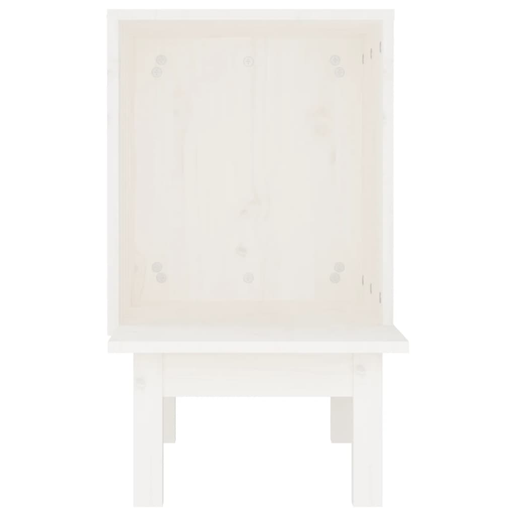 Casetta per Gatti Bianca 60x36x60 cm in Legno Massello di Pino 822453