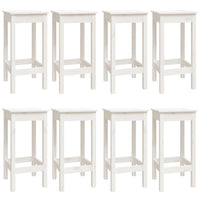 Set da Bar 9 pz Bianco in Legno Massello di Pino cod mxl 14982