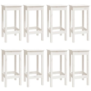 Set da Bar 9 pz Bianco in Legno Massello di Pino cod mxl 14982