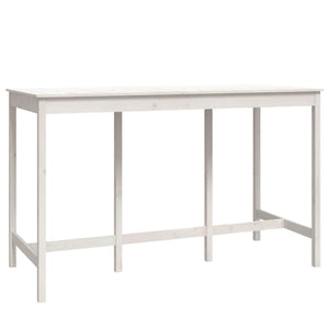 Set da Bar 9 pz Bianco in Legno Massello di Pino 3124723