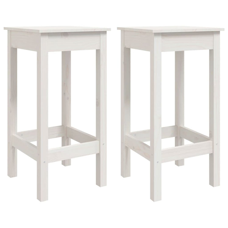 Set da Bar 3 pz Bianco in Legno Massello di Pino cod mxl 14913