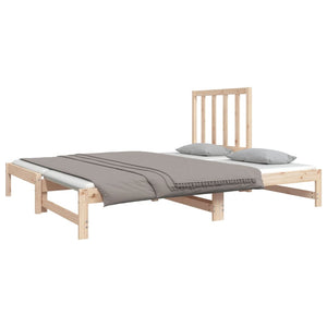 Dormeuse Estraibile 2x(90x190) cm Legno Massello di Pino cod mxl 54612