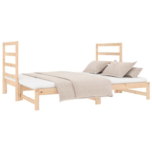 Dormeuse Estraibile 2x(90x190) cm Legno Massello di Pino 3124762