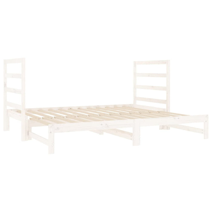 Dormeuse Estraibile Bianca 2x(90x190) cm Legno Massello di Pino cod mxl 54086