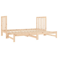 Dormeuse Estraibile 2x(90x190) cm Legno Massello di Pino 3124767