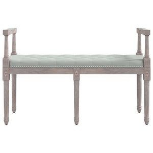 Panca Grigio Chiaro 110x40x70 cm in Velluto cod mxl 73303