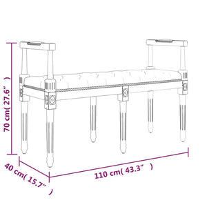 Panca Rosa 110x40x70 cm in Velluto cod mxl 73305