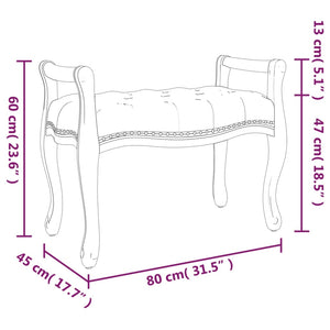 Panca Grigio Scuro 80x45x60 cm in Velluto 344433