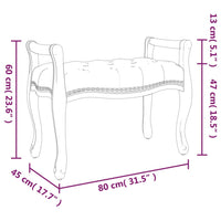 Panca Nera 80x45x60 cm in Velluto cod mxl 73311