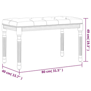 Panca Grigio Scuro 80x40x49 cm in Tessuto 344444