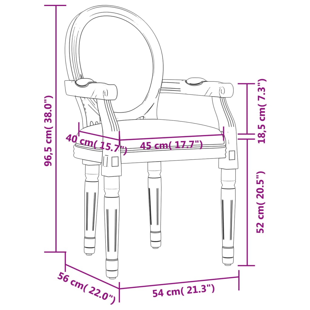 Sedia da Pranzo Grigio Scuro 54x56x96,5 cm Tessuto 344481