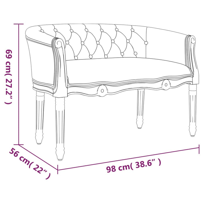 Panca 98x56x69 cm in Tessuto cod mxl 73340