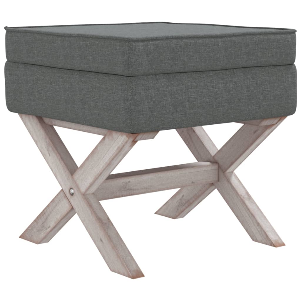 Sgabello Portaoggetti Grigio Scuro 45x45x49 cm in Tessuto 344516