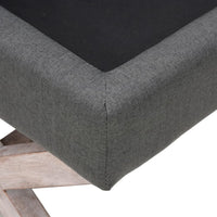 Sgabello Portaoggetti Grigio Scuro 45x45x49 cm in Tessuto 344516