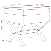 Sgabello Portaoggetti Grigio Scuro 45x45x49 cm in Tessuto 344516