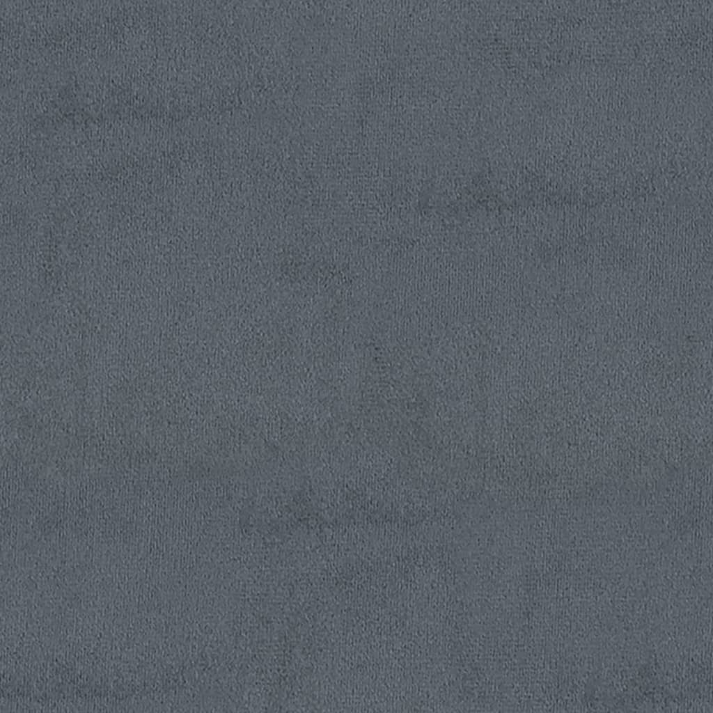 Sgabello Portaoggetti Grigio Scuro 45x45x49 cm in Velluto cod mxl 50298