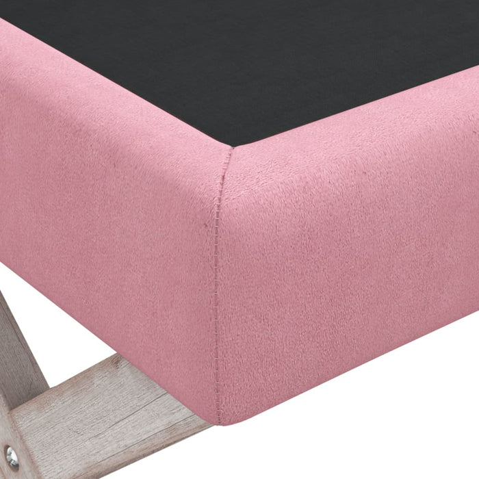 Sgabello Portaoggetti rosa 45x45x49 cm in Velluto 344520