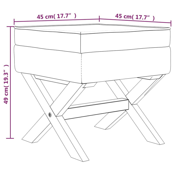 Sgabello Portaoggetti rosa 45x45x49 cm in Velluto 344520