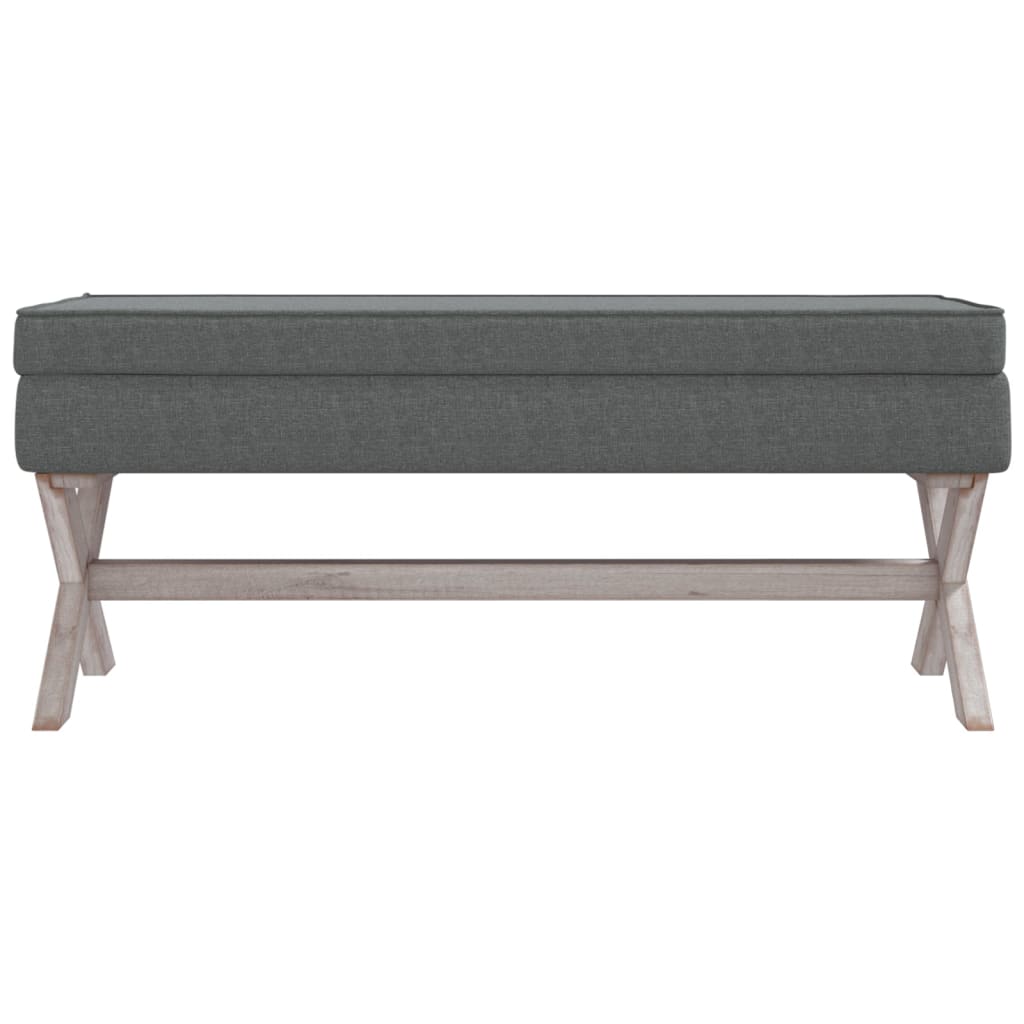 Sgabello Portaoggetti Grigio Scuro 110x45x49 cm in Tessuto cod mxl 50196