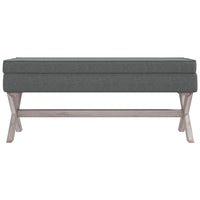 Sgabello Portaoggetti Grigio Scuro 110x45x49 cm in Tessuto 344523