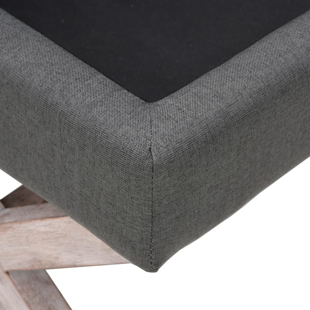 Sgabello Portaoggetti Grigio Scuro 110x45x49 cm in Tessuto cod mxl 50196