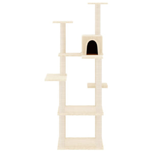 Albero per Gatti con Tiragraffi in Sisal Crema 153 cm cod mxl 12537