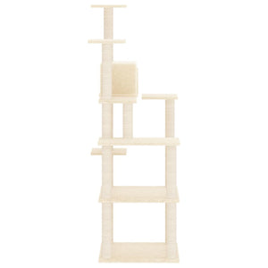 Albero per Gatti con Tiragraffi in Sisal Crema 153 cm cod mxl 12537