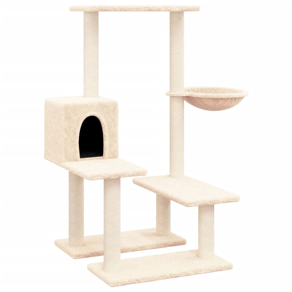 Albero per Gatti con Tiragraffi in Sisal Crema 94,5 cm cod mxl 5905