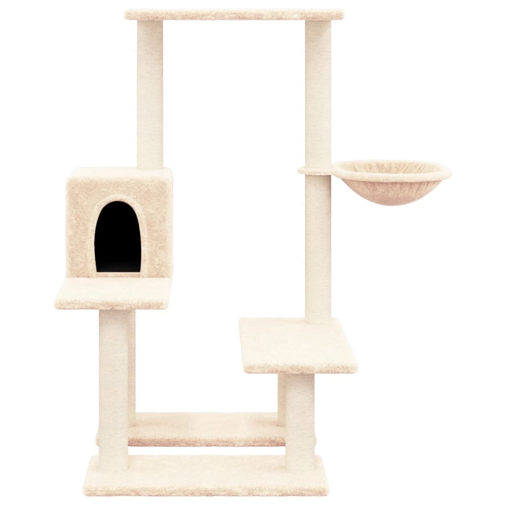 Albero per Gatti con Tiragraffi in Sisal Crema 94,5 cm cod mxl 5905